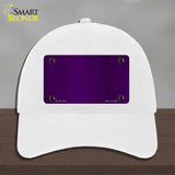 Purple Metallic Solid Novelty License Plate Hat Unconstructed Cotton / White