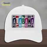 Alabama License Plate Art Novelty License Plate Hat Unconstructed Cotton / White