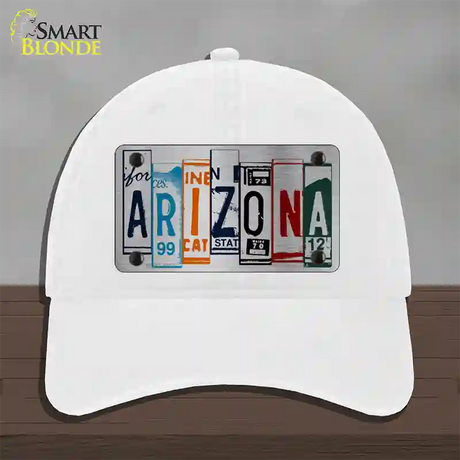 Arizona License Plate Art Novelty License Plate Hat Unconstructed Cotton / White