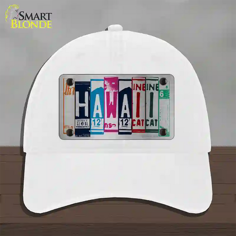 Hawaii License Plate Art Novelty License Plate Hat Unconstructed Cotton / White