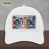 Maryland License Plate Art Novelty License Plate Hat Unconstructed Cotton / White