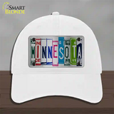 Minnesota License Plate Art Novelty License Plate Hat Unconstructed Cotton / White