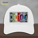 Montana License Plate Art Novelty License Plate Hat Unconstructed Cotton / White