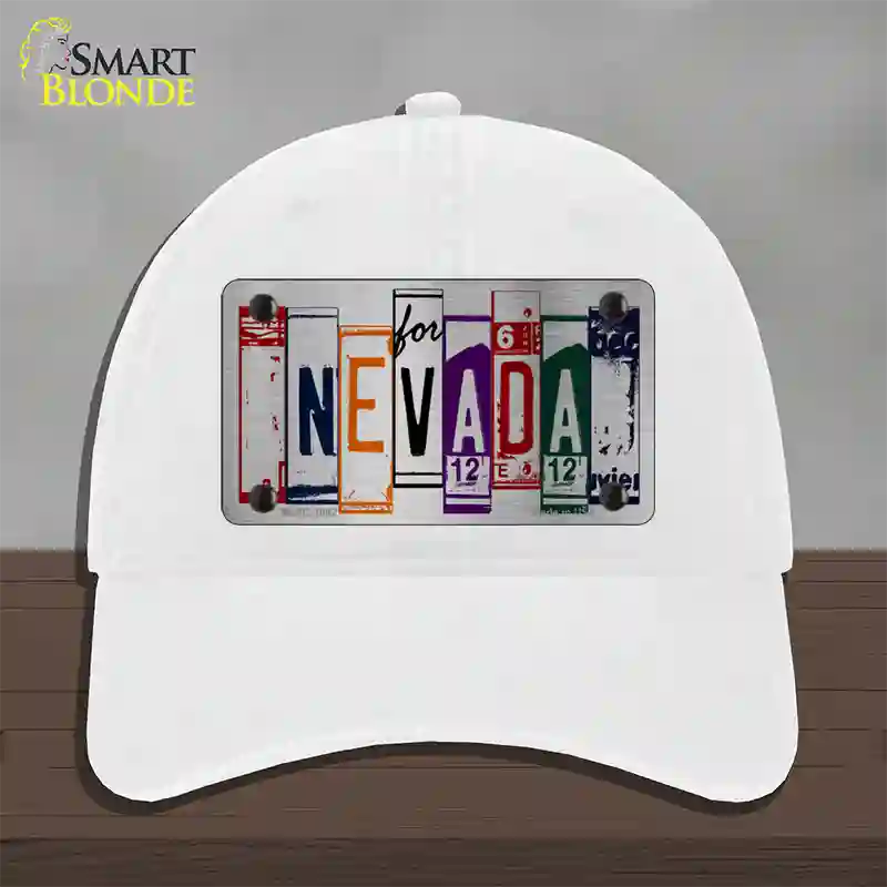 Nevada License Plate Art Novelty License Plate Hat Unconstructed Cotton / White