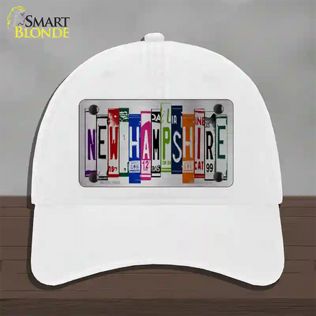 New Hampshire License Plate Art Novelty License Plate Hat Unconstructed Cotton / White