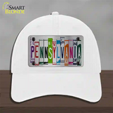 Pennsylvania License Plate Art Novelty License Plate Hat Unconstructed Cotton / White