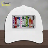 Rhode Island License Plate Art Novelty License Plate Hat Unconstructed Cotton / White