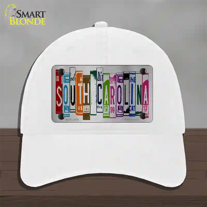 South Carolina License Plate Art Novelty License Plate Hat Unconstructed Cotton / White