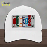 Texas License Plate Art Novelty License Plate Hat Unconstructed Cotton / White