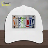 Virginia License Plate Art Novelty License Plate Hat Unconstructed Cotton / White