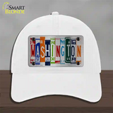 Washington License Plate Art Novelty License Plate Hat Unconstructed Cotton / White