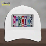 Wyoming License Plate Art Novelty License Plate Hat Unconstructed Cotton / White