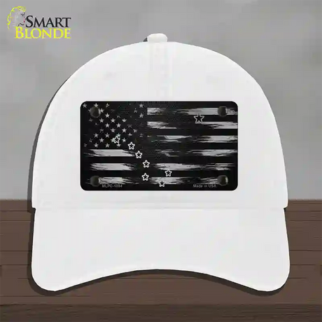 Alaska Carbon Fiber Novelty License Plate Hat Unconstructed Cotton / White