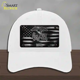 Iowa Carbon Fiber Novelty License Plate Hat Unconstructed Cotton / White