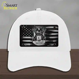 Michigan Carbon Fiber Novelty License Plate Hat Unconstructed Cotton / White