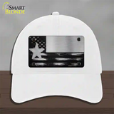 Texas Carbon Fiber Novelty License Plate Hat Unconstructed Cotton / White