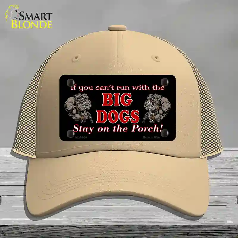 Big Dogs Black Novelty License Plate Hat Mesh / Khaki