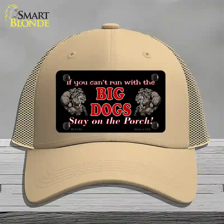 Big Dogs Black Novelty License Plate Hat Mesh / Khaki