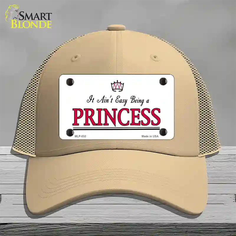 Easy Being A Princess Novelty License Plate Hat Mesh / Khaki