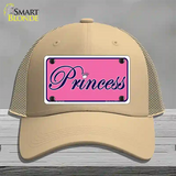 Pink Princess Tiara Novelty License Plate Hat Mesh / Khaki