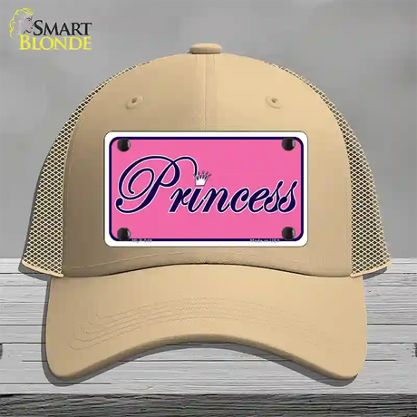 Pink Princess Tiara Novelty License Plate Hat Mesh / Khaki