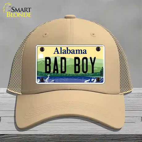 Bad Boy Alabama Novelty License Plate Hat Mesh / Khaki