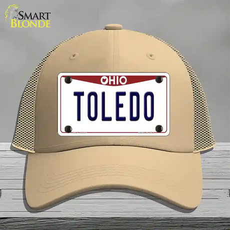 Toledo Ohio Novelty License Plate Hat Mesh / Khaki