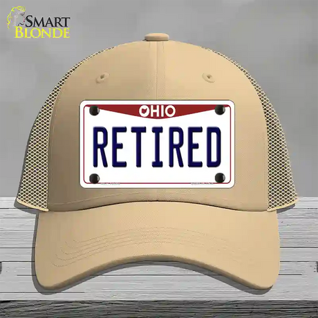 Retired Ohio Novelty License Plate Hat Mesh / Khaki