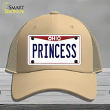 Princess Ohio Novelty License Plate Hat Mesh / Khaki