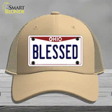 Blessed Ohio Novelty License Plate Hat Mesh / Khaki