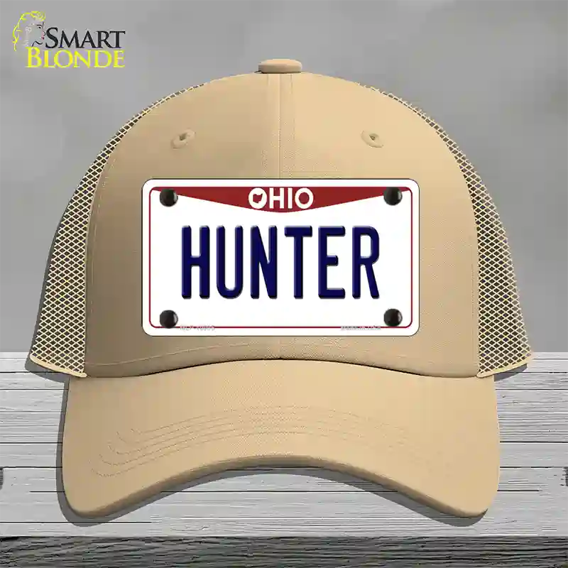 Hunter Ohio Novelty License Plate Hat Mesh / Khaki