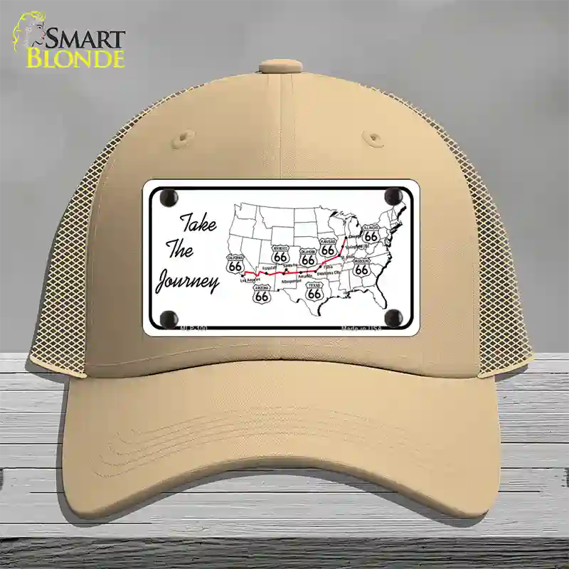 Take The Journey Novelty License Plate Hat Mesh / Khaki