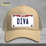 Diva Ohio Novelty License Plate Hat Mesh / Khaki