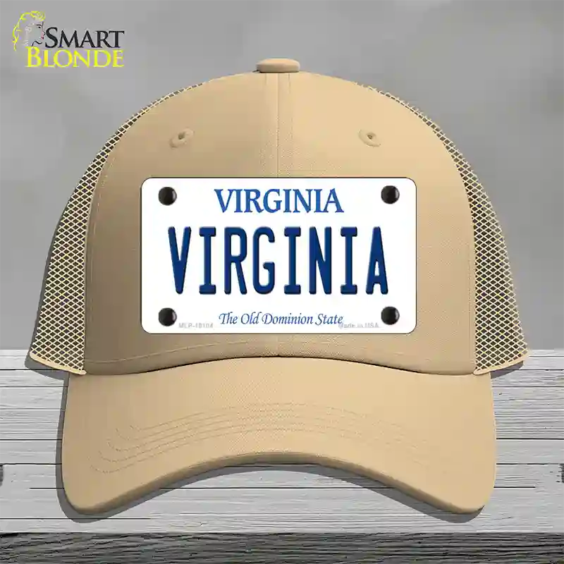 Virginia Old Dominion Novelty License Plate Hat Mesh / Khaki