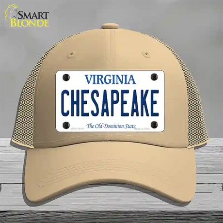 Chesapeake Virginia Novelty License Plate Hat Mesh / Khaki