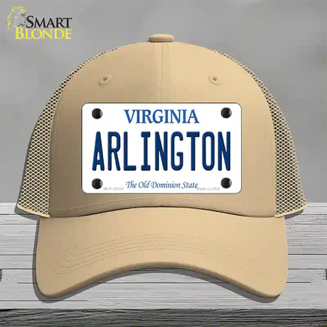 Arlington Virginia Novelty License Plate Hat Mesh / Khaki