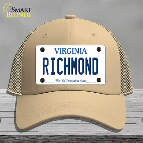 Richmond Virginia Novelty License Plate Hat Mesh / Khaki