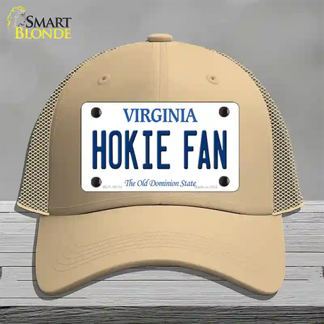 Hokie Fan Virginia Novelty License Plate Hat Mesh / Khaki