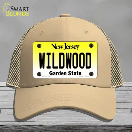 Wildwood New Jersey Novelty License Plate Hat Mesh / Khaki