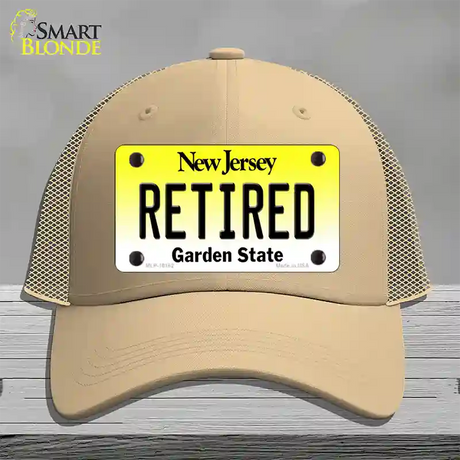 Retired New Jersey Novelty License Plate Hat Mesh / Khaki