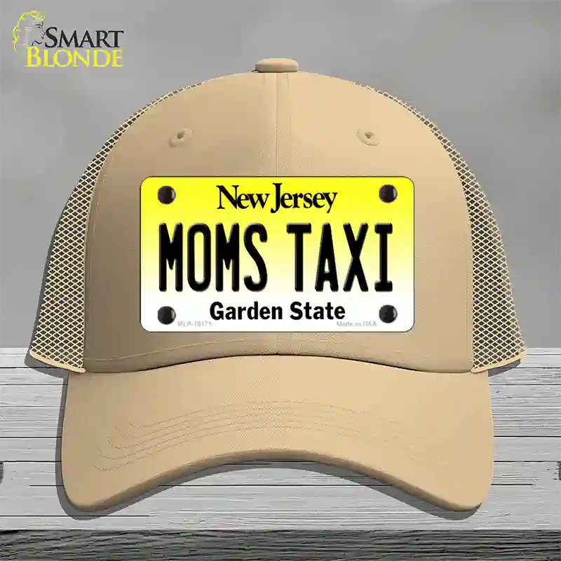 Moms Taxi New Jersey Novelty License Plate Hat Mesh / Khaki