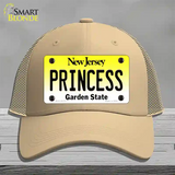 Princess New Jersey Novelty License Plate Hat Mesh / Khaki