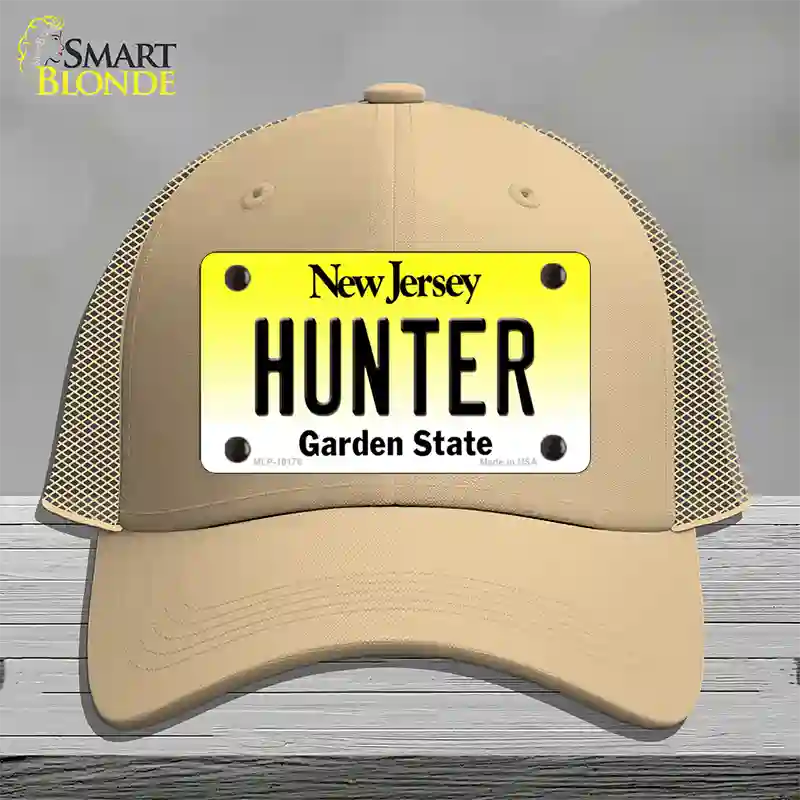 Hunter New Jersey Novelty License Plate Hat Mesh / Khaki