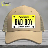 Bad Boy New Jersey Novelty License Plate Hat Mesh / Khaki