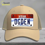 Ogden Utah Novelty License Plate Hat Mesh / Khaki