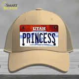 Princess Utah Novelty License Plate Hat Mesh / Khaki