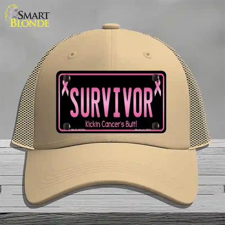 Survivor Novelty License Plate Hat Mesh / Khaki