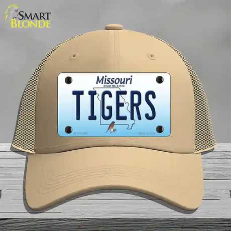 Tigers Missouri Novelty License Plate Hat Mesh / Khaki