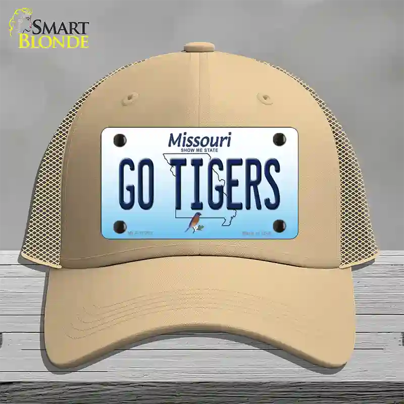 Go Tigers Missouri Novelty License Plate Hat Mesh / Khaki