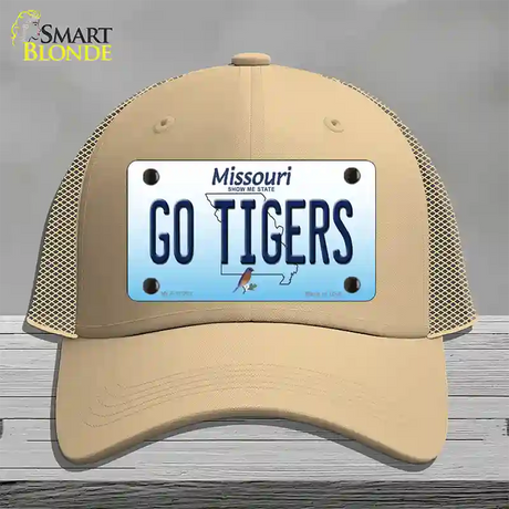 Go Tigers Missouri Novelty License Plate Hat Mesh / Khaki